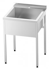 GG Nerezový mycí stůl s dřezem 600x600x850mm - svařovaný