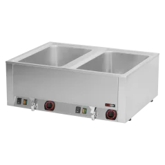 Vodní lázeň elektrická 2x GN 1/1 - 200 stolní s výpustí | REDFOX - BMV 2120