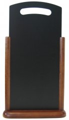 Stolná popisovací tabulka s madlem 21x45 cm, tmavě hnědá