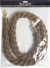 Ozdobný provaz CLASSIC se zlatými koncovkami, bronzová