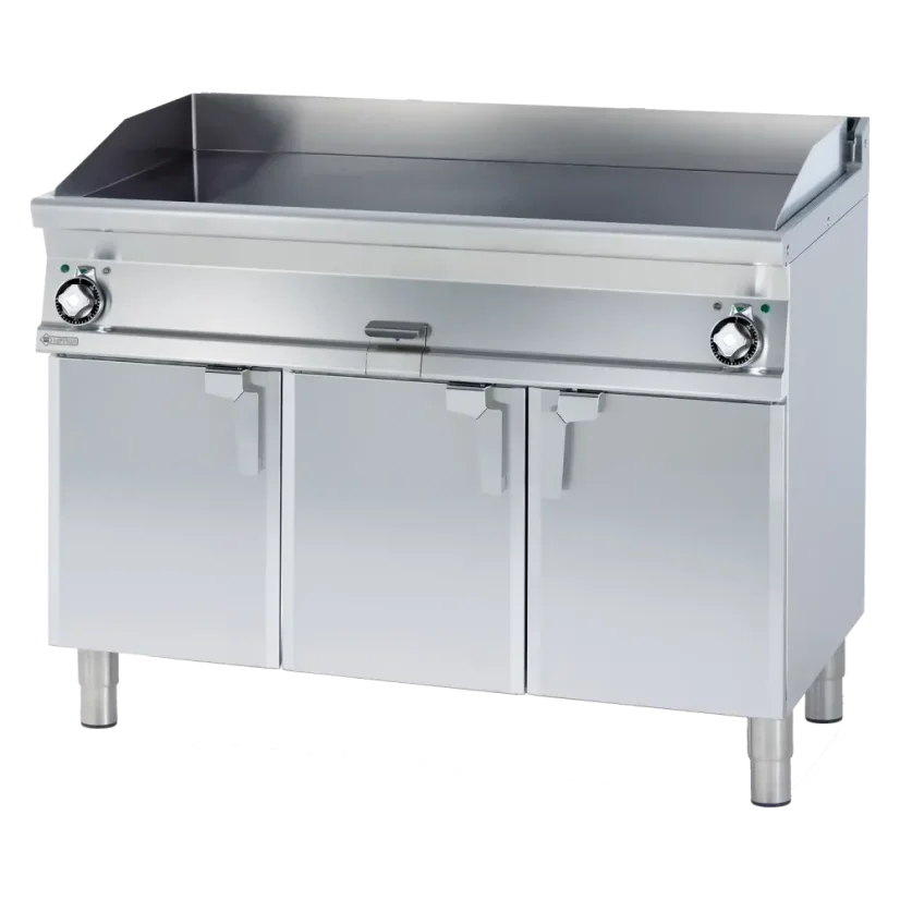 Grilovací deska 119x52 elektrická chromovaná hladká s podestavbou 400 V | RM - FTL-712ETS