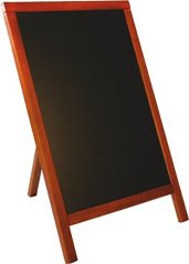 Nabídková stojanová tabule jednostranná s opěrkou 55x85 cm, mahagon