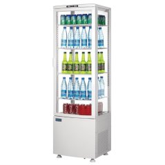 Polar chladicí vitrína bílá s oblými dveřmi 235l