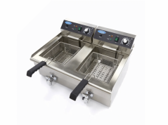 Maxima Elektrická fritéza 2 × 16 l – dvojitý koš