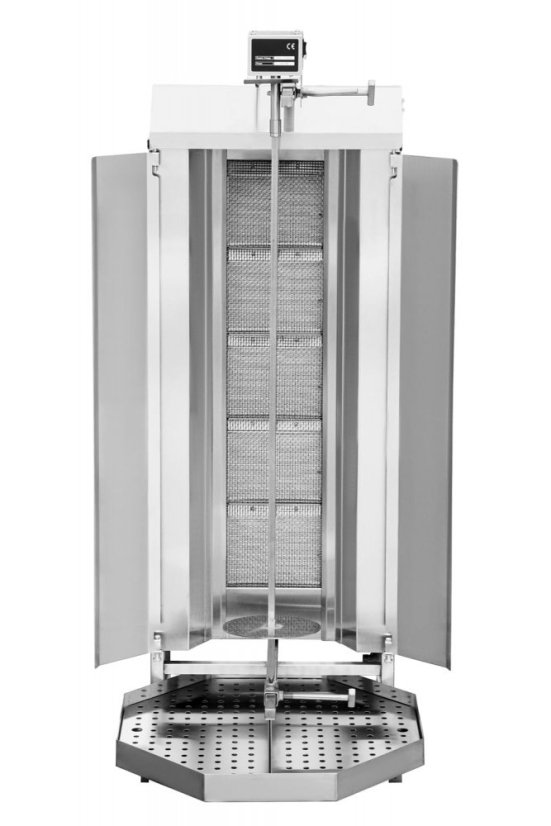 Gril na gyros a kebab, plynový, 5 hořáků, kapacita 80kg KLG222