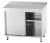Nerezový stůl se skříňkou, posuvné dveře 120×60×85 cm