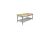GG Nerezový stůl s dřevěnou deskou a policí 1000x700x850mm