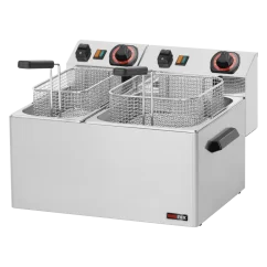 Fritéza elektrická 0,42 + 0,38 kW/l, 8 + 5 l stolní 230 V | REDFOX - FE 74