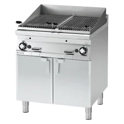 Lávový gril plynový dvojitý 2x 38x52 s podestavbou | RM - CW-78G
