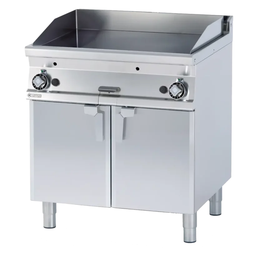 Grilovací deska 76x51 plynová chromovaná hladká s podestavbou | RM - FTL-78GS