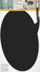 Popisovací tabule BUBLINA s popisovačem a lepící páskou, černá