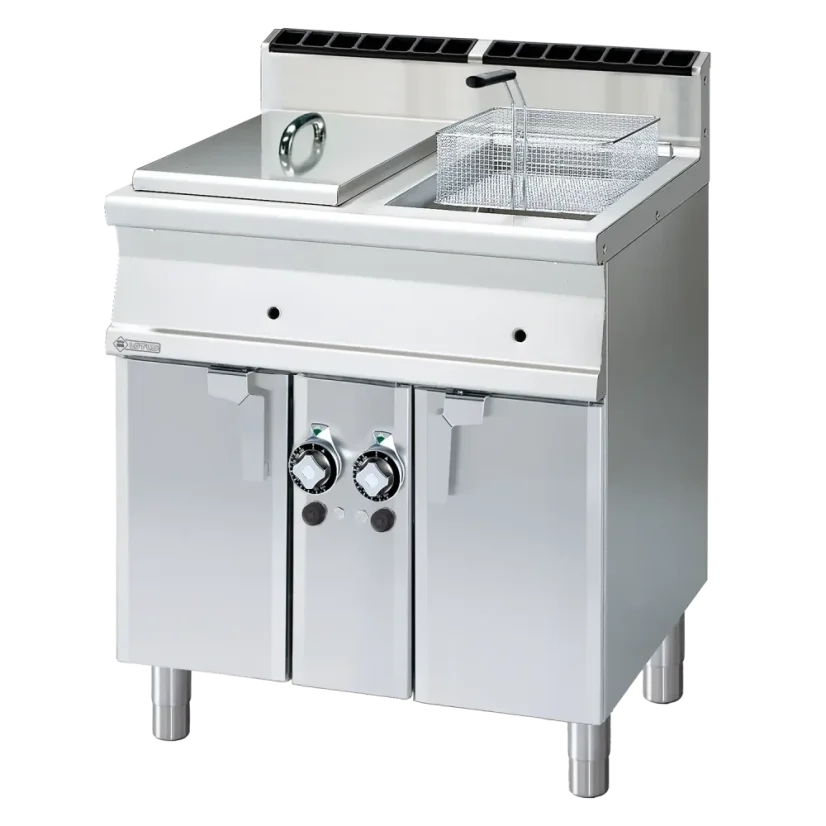 Fritéza plynová dvojitá 0,75 kW/l, 18+18 l s podestavbou | RM - F2/18-78G