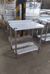Nerezový stůl přístěnný s policí 800x600x850mm, doprodej