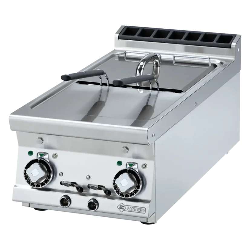 Fritéza elektrická dvojitá 0,75 kW/l, 8+8 l bez podestavby 400 V | RM - F2/8T-74ET