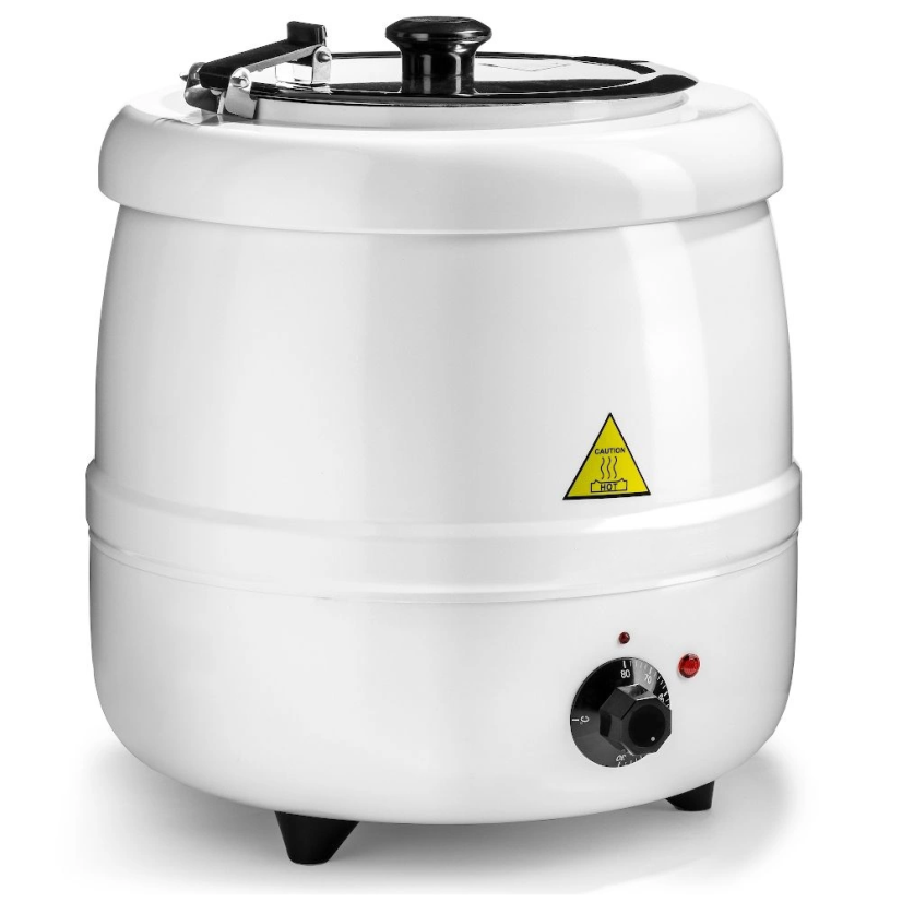 Elektrický kotlík na polévku – bílý, objem 10 litrů