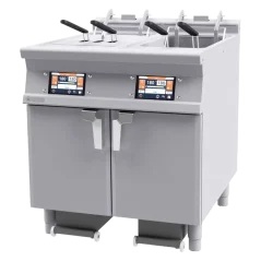Fritéza elektrická 18+18 l automatická 7" displej, filtrace, zdvih | RM - F2/18-98ETDPS