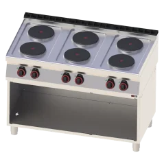 Sporák elektrický 6x plotýnka s podestavbou 400 V | REDFOX - SP 70/120 E