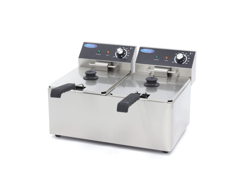 Maxima Elektrická fritéza 2 × 8 l – dvojitý koš