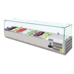 Polar chlazený přípravný servírovací pult pro 7 GN 1/4