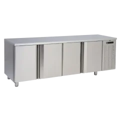 Stůl chladicí elektrický GN 1/1, 4 dveře, bez lemu,  nerez 230 V | RM - SCH 4D