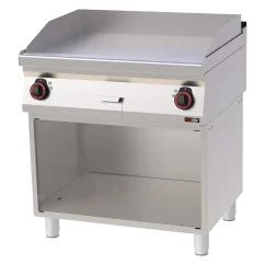 Grilovací deska 80x51 elektrická chromovaná hladká s podestavbou 400 V | REDFOX - FTHC 70/80 E