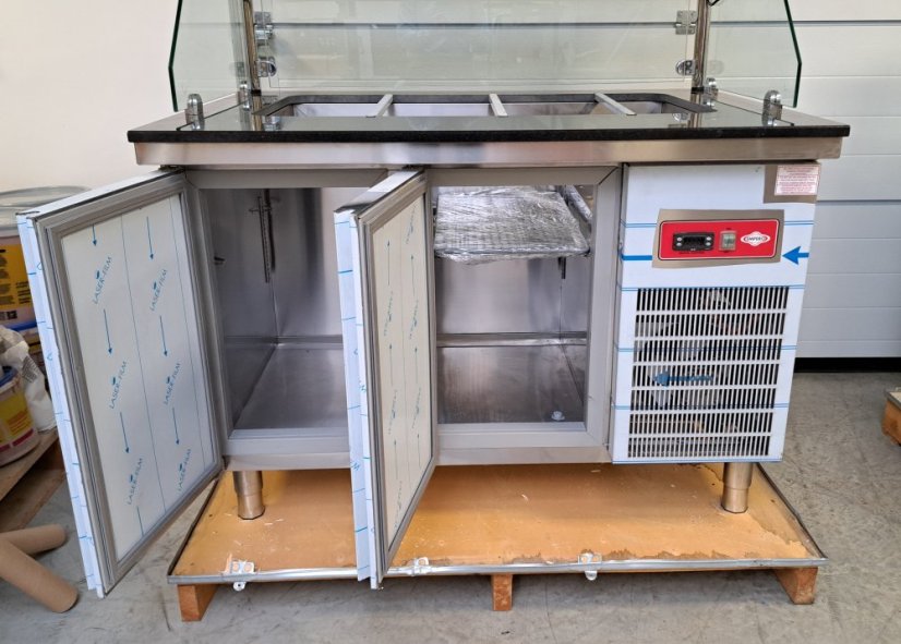 Chladicí výdejní chladící stůl - pult EMPERO EMP.BSS.20 / banketní vozík, bufetový pult