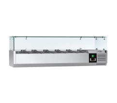 Chladicí vitrína PREMIUM - 1,4 x 0,4 m - pro 6x 1/3 N-nádobu