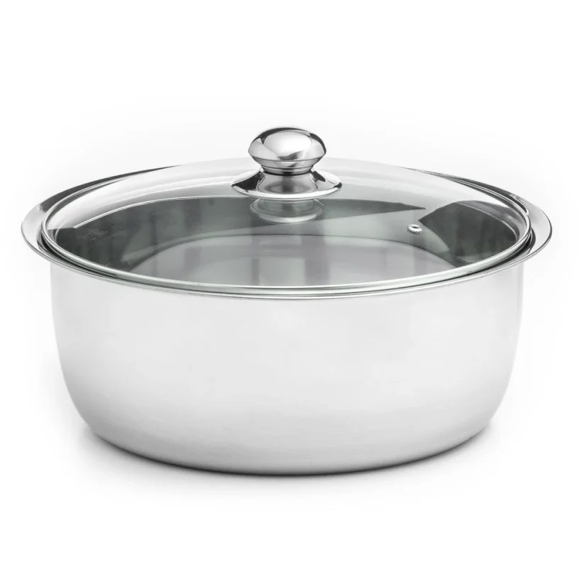 Forgast Kulatý chafing – stolní ohřívač na palivo se skleněnou poklicí, 7,5 l