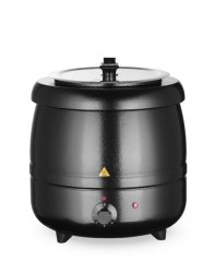 HENDI Elektrická várnice na polévku – černá, objem 8 l, Černá