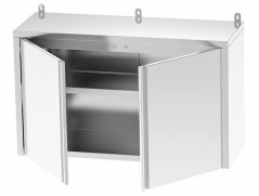 Nerezová nástěnná skříňka s křídlovými dveřmi 80 × 35 × 60 cm