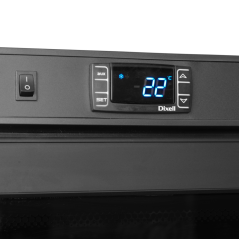 TEFCOLD UR 600 BG - plné dveře, černá II.Jakost