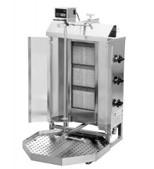 Gril na gyros a kebab, plynový, 3 hořáky, kapacita 40kg KLG220