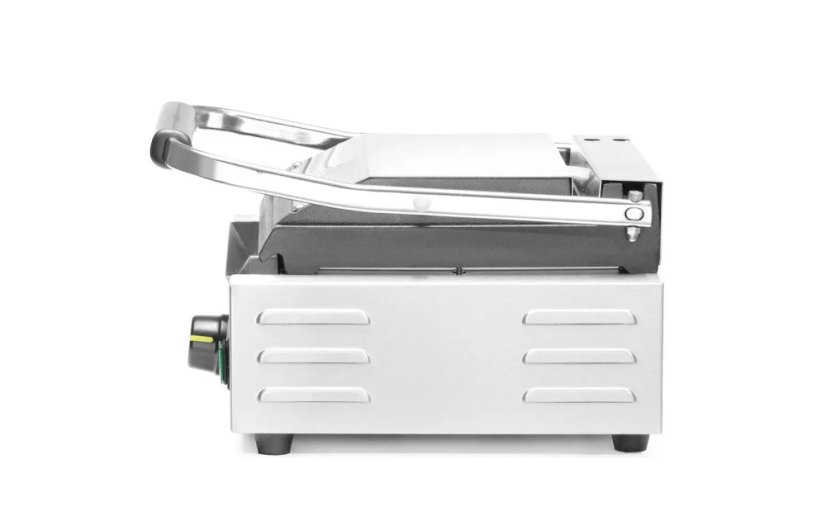 Hendi kontaktní gril, vroubkovaná horní, hladká spodní část, 310x400x(H)210mm