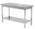 Nerezový stůl do prostoru s policí 130×60×85 cm