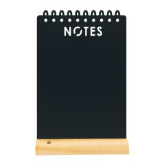 Stolní popisovací tabule s dřevěným stojánkem a 1 popisovačem, NOTES