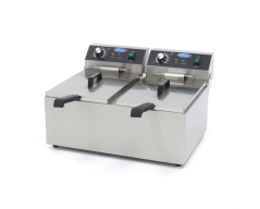 Maxima Elektrická fritéza 2 × 11 l – dvojitý koš