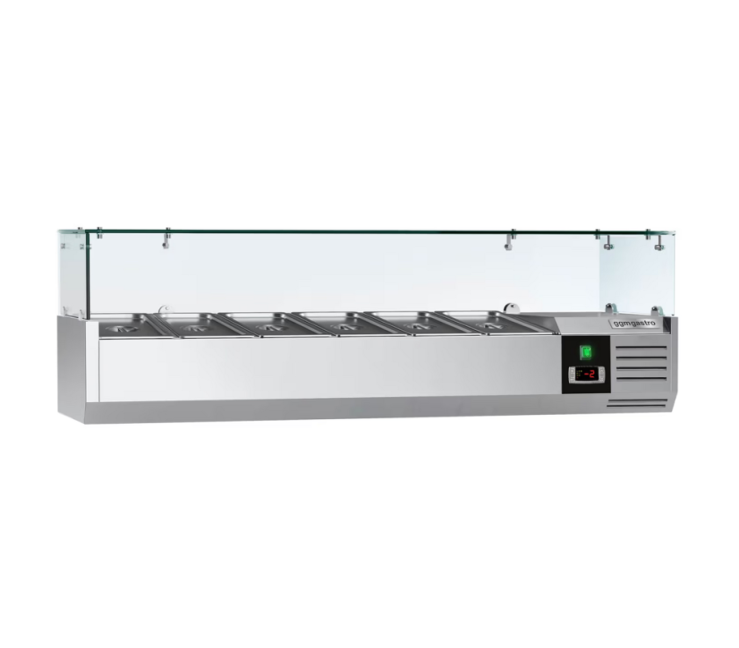 Chladicí vitrína PREMIUM - 1,4 x 0,4 m - pro 6x 1/3 N-nádobu