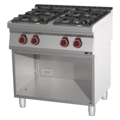 Sporák plynový 4x hořák ECO s podestavbou | REDFOX - SPB 70/80 G