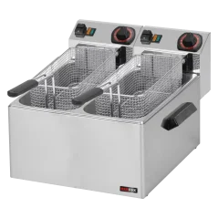 Fritéza na ryby elektrická dvojitá 0,43 kW/l, 8+8 l stolní 230 V | REDFOX - FE 88