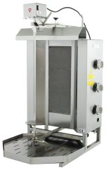 Gril na gyros a kebab, plynový, 3 hořáky, kapacita 40 kg RQ32463
