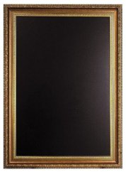 Nástěnná popisovací tabule GOLD 75x100 cm, zlatý ozdobný rám