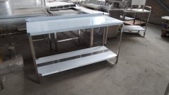 Nerezový stůl přístěnný s policí 1600x700x850mm, doprodej
