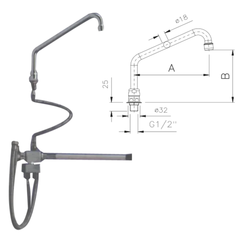Baterie kolenová se směsovačem | REDFOX - KOB 1
