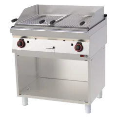 Lávový gril plynový dvojitý 2x 52x36 s podestavbou | REDFOX - GL 70/80 G