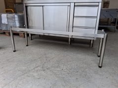 Nerezová nástavba stolová jednopatrová 138x35x41cm