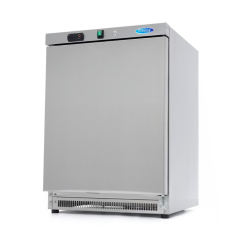 Chladnička 200 l – 3 nastavitelné police, nerez