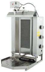 Gril na gyros a kebab, plynový, 3 hořáky, kapacita 40 kg RQ32463