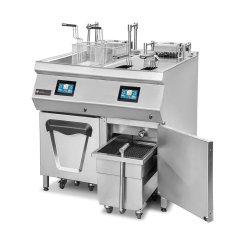 Elektrická automatická fritéza, dotykový displej, 60 kW | 2x 25l