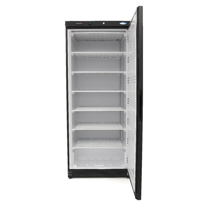 Maxima Mrazící skříň 600l, 6 pevných polic, černá