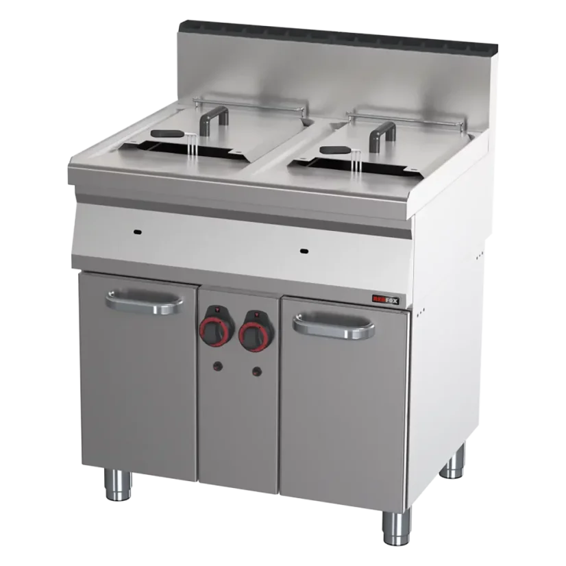 Fritéza plynová dvojitá 0,8 kW/l, 15+15 l s podestavbou | REDFOX - FE 70/80 G